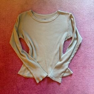 brandy melville long sleeve waffle thermal